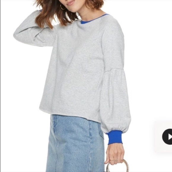 Pop Sugar Womans size small balloon sleeve sweatshirt NWT - Picture 14 of 16